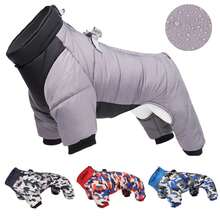 Winter Warm Thicken Pet Dog Jacket Waterproof Dog Clothes For Small Medium Dogs Puppy Coat Chihuahua French Bulldog Pug Clothing - Hook and Loop Gray - View 1