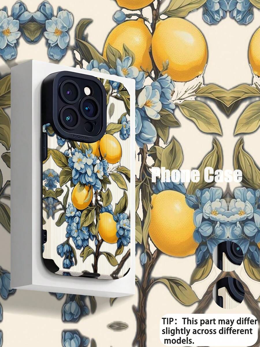 1 Ốp lưng điện thoại giả da mềm họa tiết hoa màu xanh lam cổ điển, tương thích với Apple và 15/15PLUS/15PRO/15PROMAX, chống nước, chống sốc, chống rơi, chống trầy xước - Nhiều màu - Xem 1