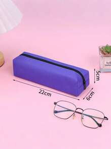 多功能、时尚、简约大容量铅笔盒，适合男孩和女孩，耐用铅笔盒，学生方形铅笔盒，文具盒，便携式文具收纳，耐用材质 - 彩色 - 查看 3