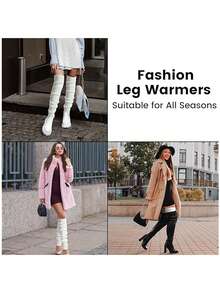 Women Ballet Leg Warmers Knitted Stirrup Leg Warmers For Women Winter Extra Soft Long Legwarmers For Yoga Dance, Cozy - Multicolor - View 10