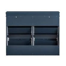 SoBuy Shoe Cabinet With 4 Flaps, Shoe Rack, Shoe Tipper With 8 Storage Compartments, Shoe Chest, Shoe Storage, White, BHT Approx. 105x82x24cm, FSR79-W - 藍色 - 查看 6