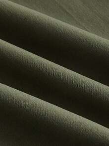 Enliva Plus Paperbag 腰部翻盖口袋侧边工装裙 - 軍綠色 - 查看 7