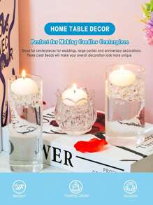 100,000pcs 7-8mm Gel Balls, Absorbent Water Beads Suitable For Vase Fillers, Christmas Decor, Wedding Center Pieces, Birthday Decoration, Floating Candles, Planting, Floral Displays, Gifts