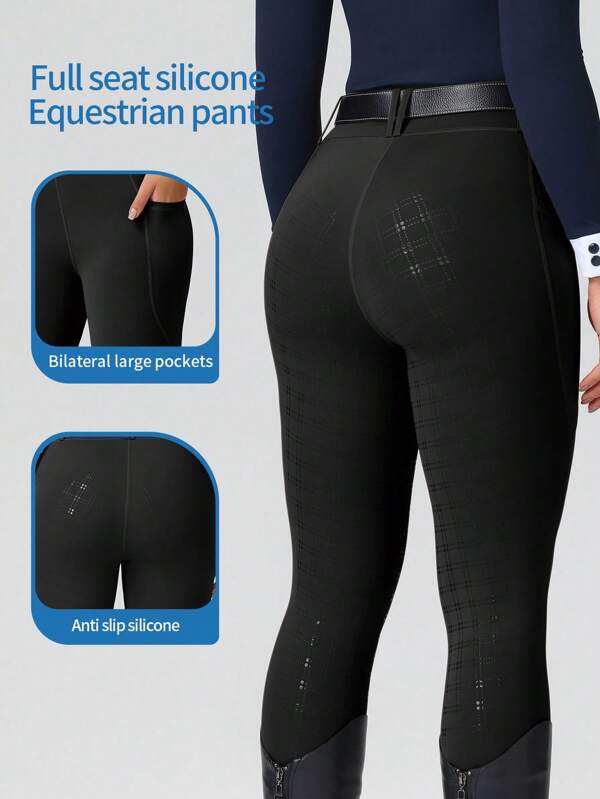 ROYALS MATTINI Women's Equestrian Jodhpurs/Riding Pants, Full Silicone Seat Non-Slip Durable Equestrian Breeches, Quick-Dry Riding Trousers For Equestrian Sports