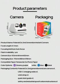 相機Go 2nd Generation Polaroid Camera 戶外袖珍mini便攜式相機 紫色 - 紫色 - 查看 7