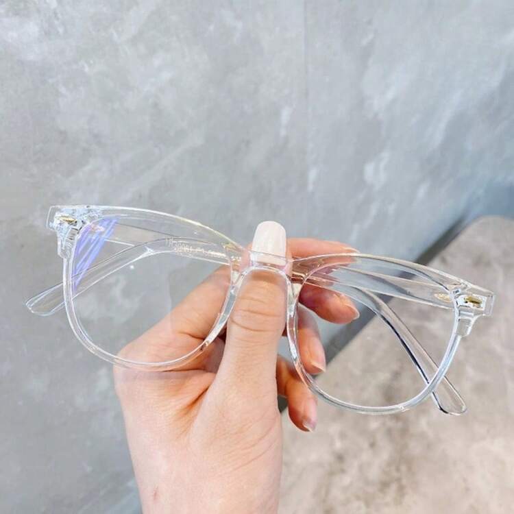 1pc Glasses Accessories, Suitable For Computer, Reading, Gaming, TV, Phone Use, Anti-Eye Fatigue, Clear Lenses Eye Protection - Clear - View 4