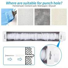 1 pieza Tendedero extensible de 4 líneas/5 líneas - 147,63 pulgadas Cuerda de lavandería de plástico durable para interiores, accesorios de lavandería, adecuado para dormitorio, baño y sala de estar - Tendedero de ropa invisible que ahorra espacio para ropa, toallas y pantalones (color de clip aleatorio) - Multicolor - Ver 8