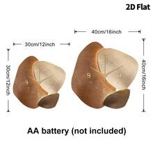 2D Flat, 1pc Modern Fashion Ideas Art Decorative Wall Clock, Super Silent Quartz Movement, No Ticking Sound, Decorative Clock For Living Room, Bedroom, Office, Kitchen And Cafe, Perfect For Christmas, New Year, Valentine's Day Gifts - Multicolor - View 3