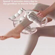 24-Roller Leg Massager, Yoga Roller, Leg Clamp, Calf & Thigh Muscle Relaxer Roller, Relieve Waist & Back Stiffness, Slim Calves, Improve Posture, Adult Massage, Fascia Roller, Weight Loss Product - Multicolor - View 4