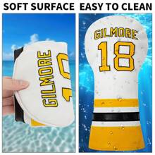 1 Piece Of Two-Color Spliced 18-White Wood Club Cover Design Golf Club Head Cover - Durable Waterproof Safety Protective Cover Golf Club - Ultimate Club Protection Accessory