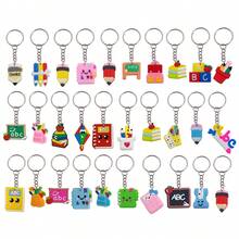 20/24/30/36/40件套卡通铅笔、尺子、可爱书写板、计算器、钥匙扣文具套装，各种形状和款式，适合课堂奖品、学生奖励、返校小礼物 - 彩色 - 查看 18