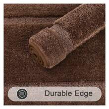 Bathroom Rugs Sets 3 Piece, Bath Mats Non Slip Washable Soft Absorbent Shower Rugs Brown Runner For Tub Floor With Toilet Mat, Yellow - As Picture 416 - View 4