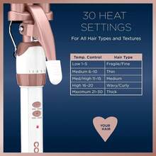 Conair Double Ceramic 3 Barrel Curling Iron, Hair Waver, Create Beachy Waves, Long-Lasting Natural Tight Waves For All Hair Lengths, White \/ Rose Gold - 杏色 - 查看 3