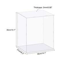 Clear Display Case, Acrylic Box Assemble Dustproof Box Showcase For Collectibles, Crafts - Clear 14.1x8.3x14.1 Inch - View 2