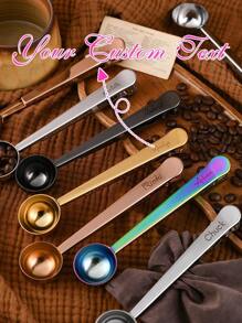 Custom Coffee Scoop And Clip,Personalized Coffee Measuring Spoon,Gift For Coffee Lover,Coffee Bag Clip,Custom Coffee Lover's Gift