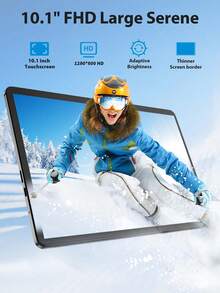 Relndoo 10.1 Inch Android Tablet, Android 14 Tablets, 16GB RAM+128GB ROM, Octa-Core Processor, Supports 1TB SD Expansion, 802.11n Wifi 2.4G/5G Wireless, 5MP+8MP Dual Camera, 6000mAh Battery, 1280*800 IPS HD Screen, Tablet PC With Leather Case, Mouse, Stylus, Keyboard, Protective Film, Cable (No Adapter)-PINK - Hồng - Xem 4