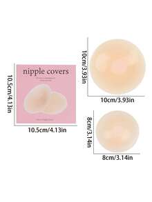 Cubrepezones de mujer en empaque de caja de color sólido, almohadillas invisibles para sujetador, ropa interior de mujer, sujetador autoadhesivo sin tirantes, sujetador pegajoso, lavable, reutilizable - Multicolor - Ver 4