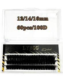 LYBCG 570 Clusters Eyelashes Thick & Fluffy Wispy Lashes 0.07mm D Curling False Eyelashes 30D-100D/10-18mm Mixed Length Faux Mink Individual Eyelashes Natural Soft Eyelash Extension Cosmetics Suitable For Any Style For Party Daily - D - 查看 7