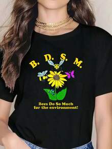 B Camisetas y tops de moda - Negro - Ver 1