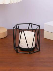 1Pc/1Set Minimalism Creative Wrought Iron Candle Holder, Modern Style Candle Holder, For Home Decoration, Home Tabletop Decoration, Candlelight Center Decoration, Wedding Decoration, Romantic Valentine's Day Dinner Candle Holder