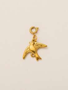 1pcINS Fashionable And Exquisite Cute And Simple Lucky Clover Pizza Butterfly Starfish Goldfish Boots Whale Tail DIY Pendant, Plated With 18K Gold, Not Easy To Oxidize, Suitable For Wives And Mothers To Freely Match. - Multicolor - View 12