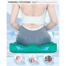 Enlarged 19.7" Gel Seat Cushion, Egg Gel Chair Pads For Wheelchair Pressure Coccyx Sciatica Pain Relief, Cooling Desk Seat Cushion For Kayak, Car, Office Chair Long Sitting[Black]-657741 - 綠色19716135英寸 - 查看 3