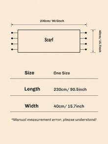 1pc Solid Color Women's Scarf With Tassel Trim, Suitable For Outdoor Activities, Windproof And Warm, Can Also Be Used As A Shawl - Black - View 4