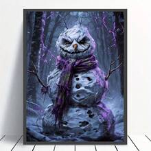 1 Stück Weihnachts-5D-Diamantmalerei-Set, DIY Handwerkskunst, exquisite ungerahmte Raumdekoration, Vollrund-Diamant-DIY-Set, Lässig-Stressabbau Winterdekoration Geschenk, perfekter Punkteffekt durch Diamanten