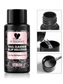 Dung dịch làm sạch móng dạng lỏng 30ml cho móng nối dài, sơn móng tay dạng gel Poly Quick UV Builder Acrylic Gel Polish, chất tẩy rửa, làm sạch gel nối dài móng nghệ thuật Plus - Trong sáng - Xem 3