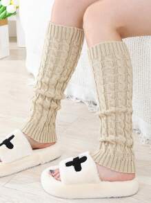 A Pair Of Women's Autumn And Winter Twisted Pattern Fashion Personalized Socks Jk Outdoor Personalized Pile Socks Warm Leggings Slim Boots Snake Pattern Casual Casual Street Sexy Acrylic Twisted Pattern Knitted Socks Spring Autumn Winter - Multicolor - View 15