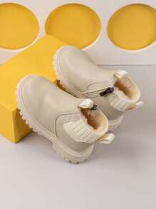 Children's Boots, New Autumn/Winter Fashion Boys' Boots, Girls' Retro Short Boots - Beige - View 3