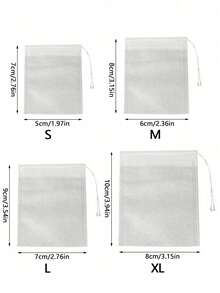 100/200PCS多用途加厚茶包，一次性多尺寸抽绳无纺布过滤袋，茶包，装饰中药包，汤包，调味腌料包，花茶包，足浴包，香料包，驱蚊包 - 彩色 - 查看 19