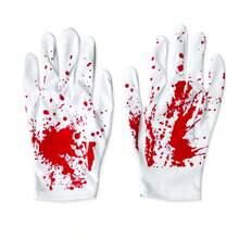 Blood-Stained White Socks, Halloween Bloody Socks, Halloween Women's Stockings, Over-The-Knee Socks, White Blood-Stained Bloody Socks, Horror Costume, Halloween Party Costume, Accessories For Cheerleader, Nurse, Doctor Role Play, Suitable For Zombie Bride, Schoolgirl, Nurse, Zombie Cheerleader Halloween Costumes. - Multicolor - View 7
