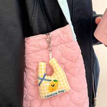 1 件简约可爱多巴胺刺绣便携式钥匙扣吊坠 - 彩色 - 查看 4