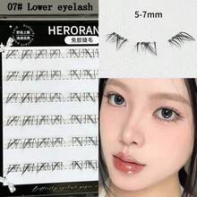 Lông mi giả HERORANGE Butterfly Dream Series liền mạch, keo dán vô hình siêu dính, mi dưới rõ nét, mi trên tự nhiên và trong suốt, mềm mại và nhẹ, không cần keo dán, uốn cong chữ C, phân đoạn, dày và bồng bềnh, nối mi thật, thoải mái khi đeo hàng ngày, khuyên dùng cho người mới bắt đầu, chiều dài 11-16mm Cụm mi, cụm mi, lông mi riêng lẻ, lông mi, lông mi giả - màu đen - Xem 9