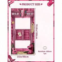 Trang trí tiệc chủ đề cao bồi cỡ lớn - Gian chụp ảnh cao bồi miền Tây màu hồng, phông nền chụp ảnh cắt hình vui nhộn, biểu ngữ cao bồi miền Tây, thích hợp cho trang trí tiệc sinh nhật ngoài trời. - Hồng - Xem 8