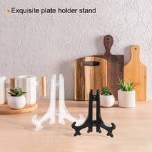 Acrylic Easel Display Stands, Baseball Card Stand Easels Stand Display Stand Plate Holder For Card Easel Photo Frame Desktop - Black 12pcs - View 4