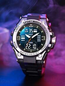 1pc Multifunctional Waterproof Sports Electronic Watch With Dual Display, Suitable For Daily Wear, Great Gift Option - one-size - View 6