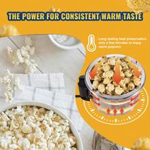 Tabletop Popcorn Maker, 300W, 75g, Black - View 2