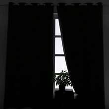 4PCS/SEET- Bedroom Blackout Curtains Panels -  Sun Blocking, Triple Weave Thermal Insulated Solid Grommet Blackout Draperies - Easy To Install