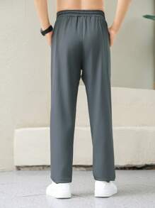 Boyfriend Style Men's Casual Sport Pants, Lightweight, Breathable, Drawstring Waist Pants, Summer