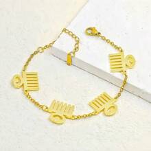 1 Stück Afrikanisches Nyame Gye Armband, Edelstahl Adinkra traditioneller Schmuckanhänger Armband für Frauen