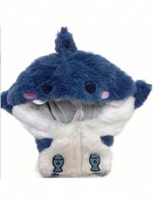 20cm Doll Shark Costume Outfit, Detachable Clothes For Labubu/Compatible With Labubu Dolls, Anime Peripheral Doll Clothes (Outfit Only, Doll Model Shown For Display) - Multicolor - View 8