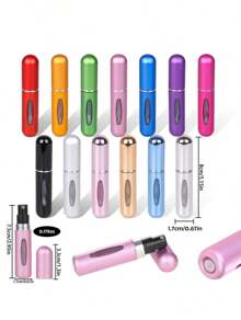 1/4pcs 5ml Refillable Perfume Bottles, Perfume Bottle Mini Portable Aluminum Spray Bottle For Perfume - Multicolor - View 2