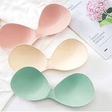 3pcs Breathable Seamless Bra Pads, Suitable For Yoga Tops, Sports Bras, Chest Wraps