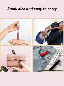 带钥匙扣的紧凑型铝合金药丸管 - 安全旋盖，便携易用，适用于日常药物管理，钱包药盒，药丸收纳盒 - 彩色 - 查看 3