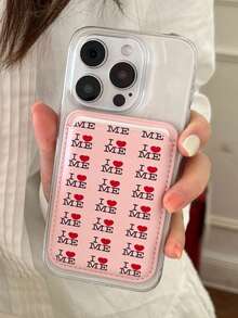 1 件韩式磁卡夹贴纸，图案可爱，适合所有手机型号，Magsafe 皮革卡套