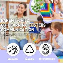 1Pc Multiplication 12x12, Addition 1-12, Math Fidget Popper, Addition With Pop Fidget Toy, Learning Tools For Students And Children, Bubble Sensory Rainbow, Rainbow Dimple Fingertip Toys