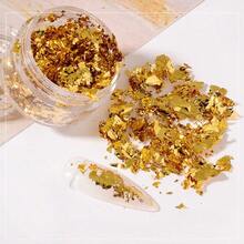 Gold Foil Nail Art Accessories, Gold Foil Fragments Decorative Stickers Sequins - Nhiều màu - Xem 1