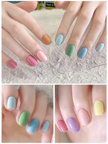 XEIJAYI 马卡龙凝胶指甲油套装，12色高光泽，持久UV/LED可卸凝胶，无酒精配方，充满活力的紫色系，适合春夏美甲 - 彩色 - 查看 10